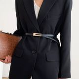  Thắt lưng nữ da bò thật AGANA dây nịt da thật đai váy da thật Hàn Quốc cao cấp phong cách hiện đại - DNT007 