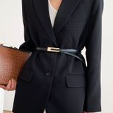  Thắt lưng nữ da bò thật AGANA dây nịt da thật đai váy da thật Hàn Quốc cao cấp phong cách hiện đại - DNT025 