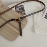 Thắt lưng nữ da bò thật AGANA dây nịt da thật đai váy da thật Hàn Quốc cao cấp phong cách hiện đại - DNT003 