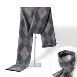  Quà tặng 20/11 cho đối tác nam, sếp nam, đồng nghiệp nam, người yêu nam ,bạn bè, anh trai hoặc người thân quà tặng Khăn quàng choàng cổ nam Hàng Hiệu & Cao Cấp - Khăn len cashmere giữ ấm họa tiết màu Xám caro hồng - KN017 