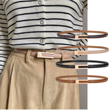  Thắt lưng nữ da bò thật AGANA dây nịt da thật đai váy da thật Hàn Quốc cao cấp phong cách hiện đại - DNT007 