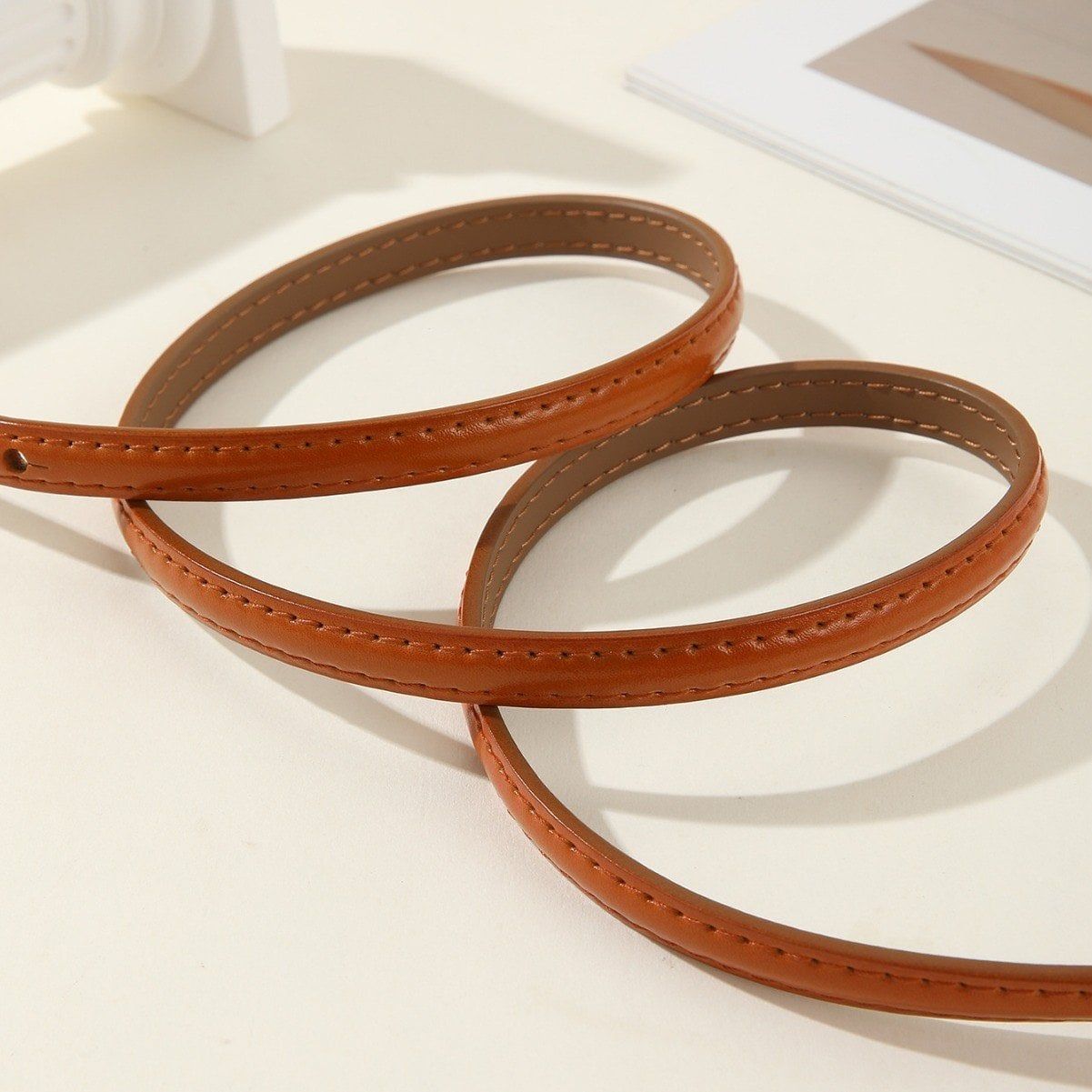  Thắt lưng nữ da bò thật AGANA dây nịt da thật đai váy da thật Hàn Quốc cao cấp phong cách hiện đại - DNT004 