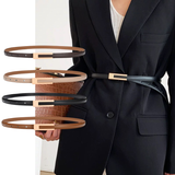  Thắt lưng nữ da bò thật AGANA dây nịt da thật đai váy da thật Hàn Quốc cao cấp phong cách hiện đại - DNT007 