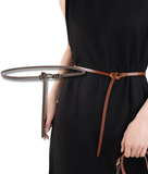  Thắt lưng nữ da bò thật AGANA dây nịt da thật đai váy da thật Hàn Quốc cao cấp phong cách hiện đại - DNT009 