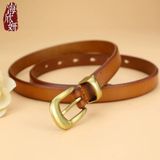  Thắt lưng nữ da bò thật AGANA dây nịt da thật đai váy da thật Hàn Quốc cao cấp phong cách hiện đại - DNT024 