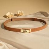  Thắt lưng nữ da bò thật AGANA dây nịt da thật đai váy da thật Hàn Quốc cao cấp phong cách hiện đại - DNT010 