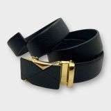  Quà tặng 20/11 cho đối tác nam, sếp nam, đồng nghiệp nam, người yêu nam ,bạn bè, anh trai hoặc người thân quà tặng Thắt lưng nam da bò thật khóa tự động hợp kim chống rỉ AGANA dây nịt nam cao cấp khóa lỗ kim da bò bền bỉ thời trang - Màu Đen - DNN015 