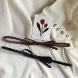  Thắt lưng nữ da bò thật AGANA dây nịt da thật đai váy da thật Hàn Quốc cao cấp phong cách hiện đại - Màu Nâu Đậm - DNT023 