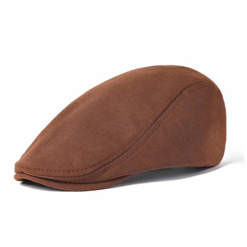  Mũ nón beret nam cao cấp AGANA mũ nồi nam phong cách Newboy cổ điển pha lẫn hiện đại - Màu Nâu Đậm - MBRN005 