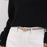  Thắt lưng nữ da bò thật AGANA dây nịt da thật đai váy da thật Hàn Quốc cao cấp phong cách hiện đại - DNT004 