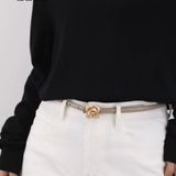  Thắt lưng nữ da bò thật AGANA dây nịt da thật đai váy da thật Hàn Quốc cao cấp phong cách hiện đại - DNT004 