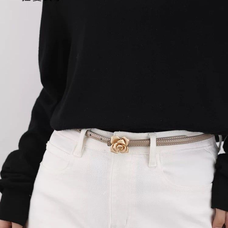  Thắt lưng nữ da bò thật AGANA dây nịt da thật đai váy da thật Hàn Quốc cao cấp phong cách hiện đại - DNT004 