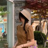  Quà tặng 20/10 cho sếp nữ, vợ, cô giáo, giáo viên nữ, mẹ và bạn gái, người yêu nữ quà tặng Mũ nón cói đi biển rộng vành tròn đẹp cho nữ AGANA - NC517 