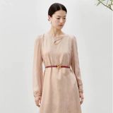  Thắt lưng nữ da bò thật AGANA dây nịt da thật đai váy da thật Hàn Quốc cao cấp phong cách hiện đại - DNT004 