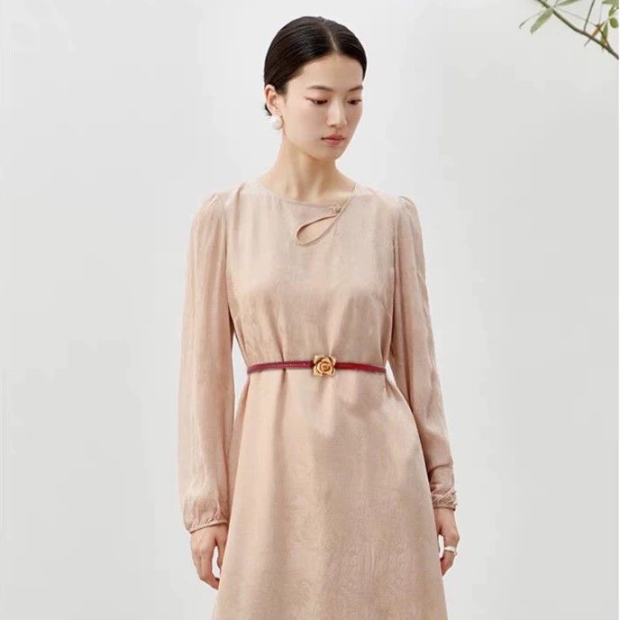  Thắt lưng nữ da bò thật AGANA dây nịt da thật đai váy da thật Hàn Quốc cao cấp phong cách hiện đại - DNT004 