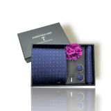  Quà tặng 20/10 cho đối tác nam, sếp nam, đồng nghiệp nam, người yêu nam ,bạn bè, anh trai hoặc người thân quà tặng Set cà vạt nam 4 món cao cấp làm quà tặng, caravat đẹp sang trọng - SCR017 