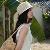  Quà tặng 20/11 cho sếp nữ, vợ, cô giáo, giáo viên nữ, mẹ và bạn gái, người yêu nữ quà tặng Mũ nón cói đi biển rộng vành tròn đẹp cho nữ AGANA - NC501 