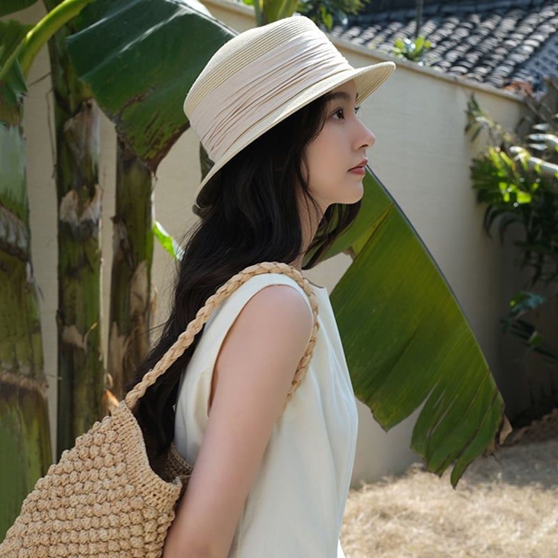  Quà tặng 20/11 cho sếp nữ, vợ, cô giáo, giáo viên nữ, mẹ và bạn gái, người yêu nữ quà tặng Mũ nón cói đi biển rộng vành tròn đẹp cho nữ AGANA - NC501 