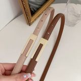  Thắt lưng nữ da bò thật AGANA dây nịt da thật đai váy da thật Hàn Quốc cao cấp phong cách hiện đại - DNT007 