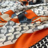  Quà tặng 20/11 cho sếp nữ, vợ, cô giáo, giáo viên nữ, mẹ và bạn gái, người yêu nữ quà tặng Khăn quàngchoàng cổ lụa cao cấp cho nữ văn phòng sở đẹp màu cam AGANA - KS211 