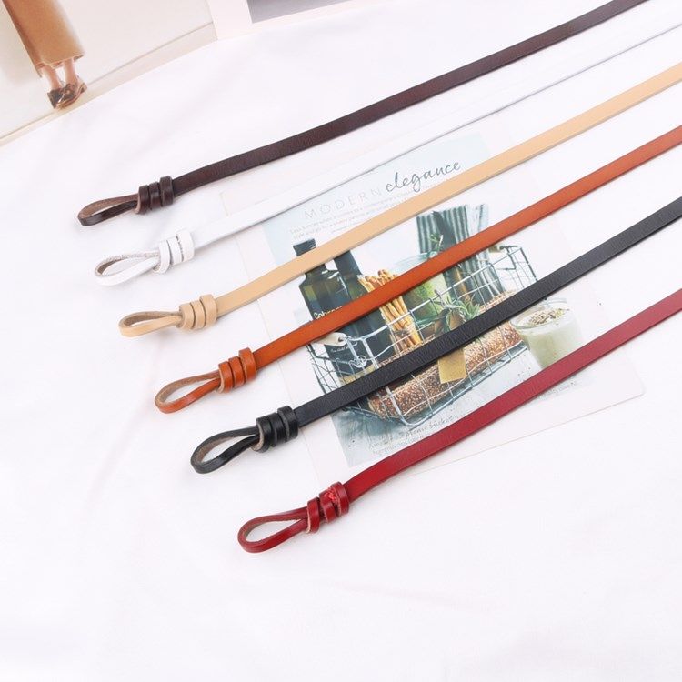  Thắt lưng nữ da bò thật AGANA dây nịt da thật đai váy da thật Hàn Quốc cao cấp phong cách hiện đại - DNT009 