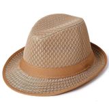  Mũ nón phớt Fedora nam vành nhỏ cao cấp AGANA nón cao bồi phong cách cổ điển pha lẫn hiện đại - Màu Nâu Nhạt - MFDN005 