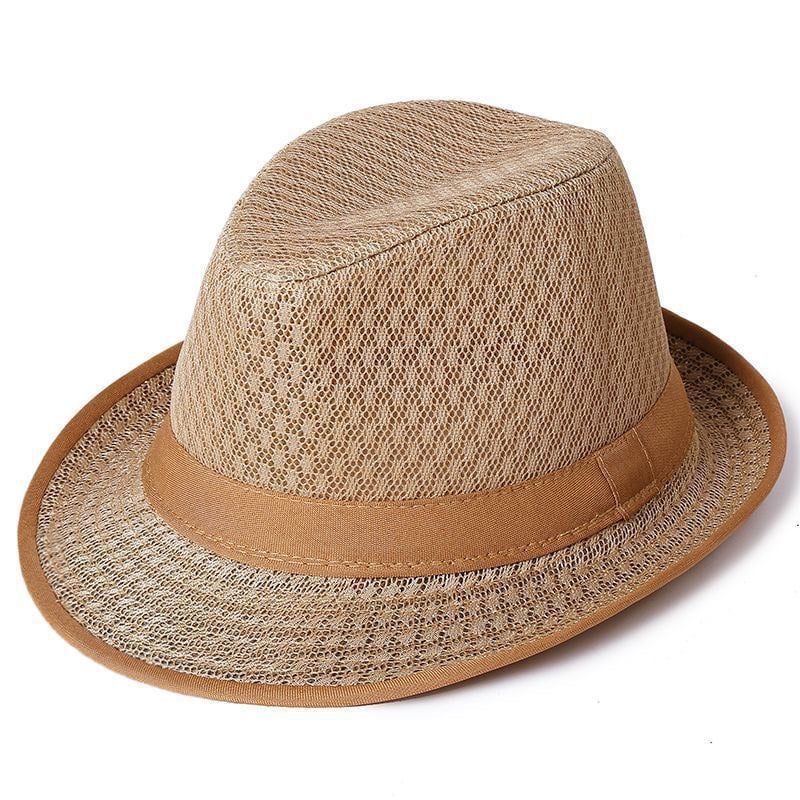  Mũ nón phớt Fedora nam vành nhỏ cao cấp AGANA nón cao bồi phong cách cổ điển pha lẫn hiện đại - Màu Nâu Nhạt - MFDN005 