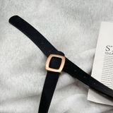  Thắt lưng nữ da bò thật AGANA dây nịt da thật đai váy da thật Hàn Quốc cao cấp phong cách hiện đại - DNT005 