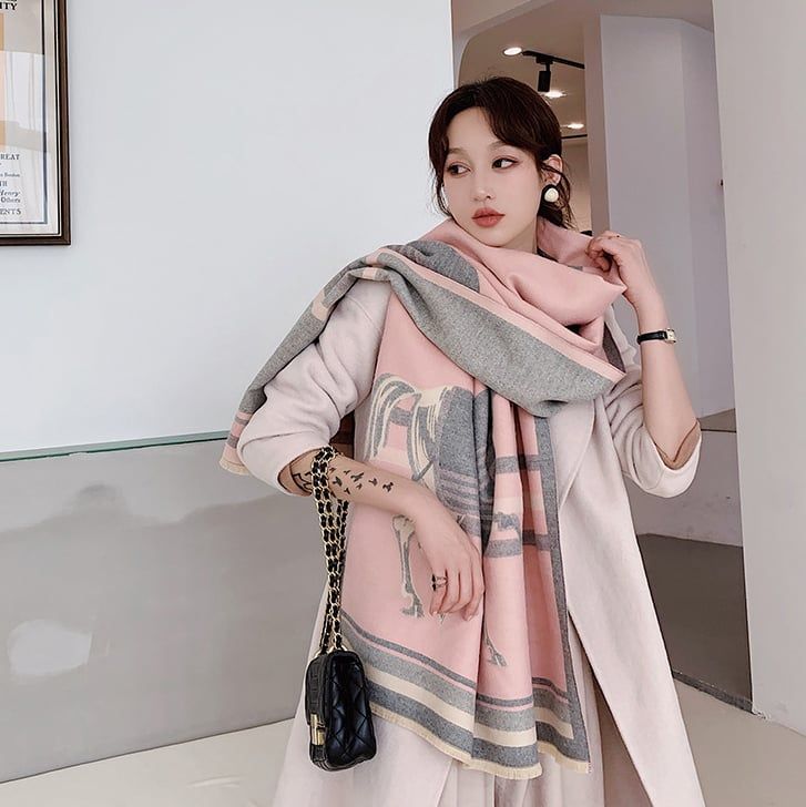  Khăn quàng choàng cổ len Cashmere cho nữ giữ ấm cao cấp phong cách Hàn Quốc đẹp sang trọng AGANA - KC468 