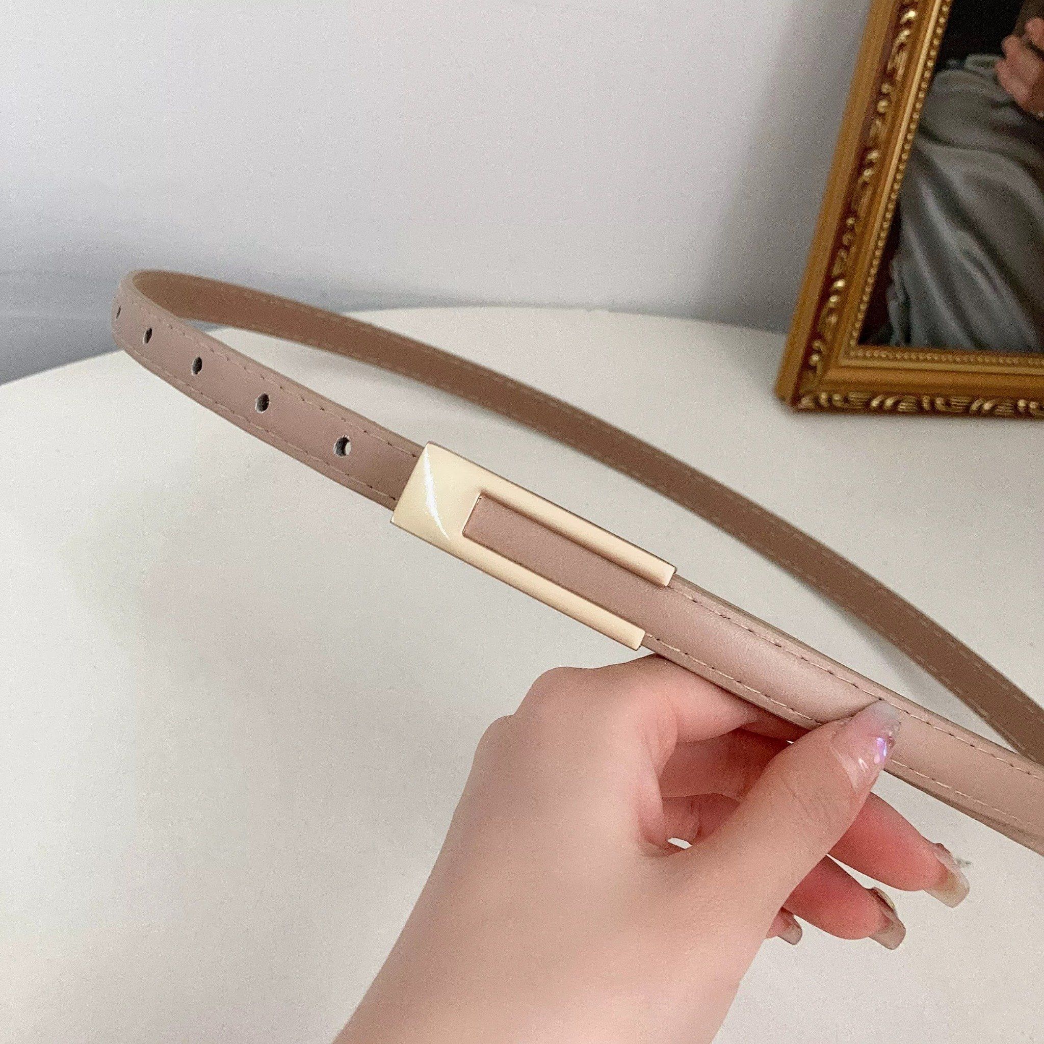  Thắt lưng nữ da bò thật AGANA dây nịt da thật đai váy da thật Hàn Quốc cao cấp phong cách hiện đại - DNT025 