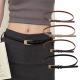  Thắt lưng nữ da bò thật AGANA dây nịt da thật đai váy da thật Hàn Quốc cao cấp phong cách hiện đại - DNT008 