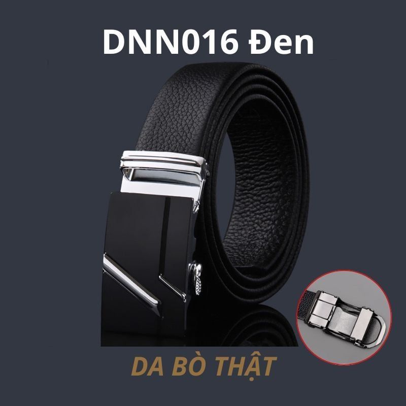  Quà tặng 20/11 cho đối tác nam, sếp nam, đồng nghiệp nam, người yêu nam ,bạn bè, anh trai hoặc người thân quà tặng Thắt lưng nam da bò thật khóa tự động hợp kim chống rỉ AGANA dây nịt nam cao cấp khóa lỗ kim da bò bền bỉ thời trang - Màu Đen - DNN016 