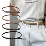  Thắt lưng nữ da bò thật AGANA dây nịt da thật đai váy da thật Hàn Quốc cao cấp phong cách hiện đại - DNT008 