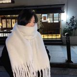  Khăn quàng choàng cổ len Cashmere cao cấp AGANA giữ ấm màu trơn pastel phong cách Hàn Quốc đẹp sang trọng KCL004 