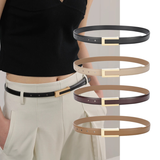  Thắt lưng nữ da bò thật AGANA dây nịt da thật đai váy da thật Hàn Quốc cao cấp phong cách hiện đại - DNT025 