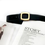  Thắt lưng nữ da bò thật AGANA dây nịt da thật đai váy da thật Hàn Quốc cao cấp phong cách hiện đại - DNT005 