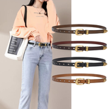  Thắt lưng nữ da bò thật AGANA dây nịt da thật đai váy da thật Hàn Quốc cao cấp phong cách hiện đại - DNT024 