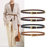  Thắt lưng nữ da bò thật AGANA dây nịt da thật đai váy da thật Hàn Quốc cao cấp phong cách hiện đại - DNT024 