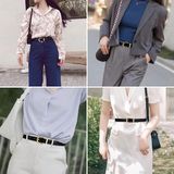  Thắt lưng nữ da bò thật AGANA dây nịt da thật đai váy da thật Hàn Quốc cao cấp phong cách hiện đại - DNT001 