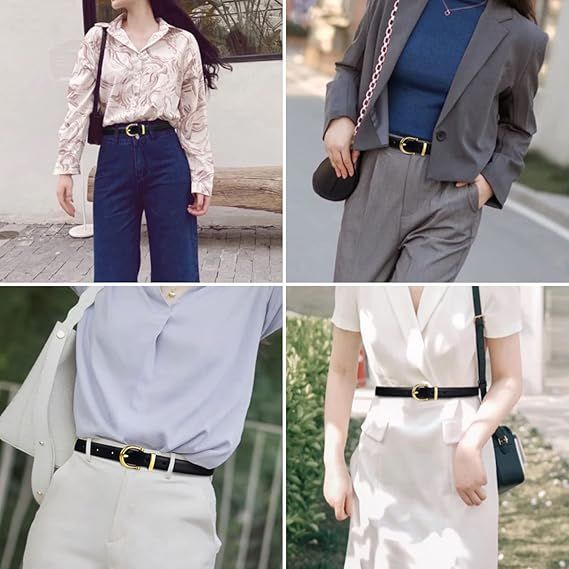  Thắt lưng nữ da bò thật AGANA dây nịt da thật đai váy da thật Hàn Quốc cao cấp phong cách hiện đại - DNT001 