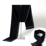  Quà tặng 20/11 cho đối tác nam, sếp nam, đồng nghiệp nam, người yêu nam ,bạn bè, anh trai hoặc người thân quà tặng Khăn quàng choàng cổ nam Hàng Hiệu & Cao Cấp - Khăn len cashmere giữ ấm họa tiết màu Đen - KN010 