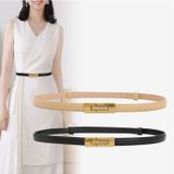  Thắt lưng nữ da bò thật AGANA dây nịt da thật đai váy da thật Hàn Quốc cao cấp phong cách hiện đại - DNT022 