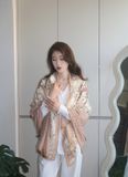  Khăn quàng choàng cổ lụa cao cấp cho nữ văn phòng sở đẹp màu vàng AGANA - KS188 