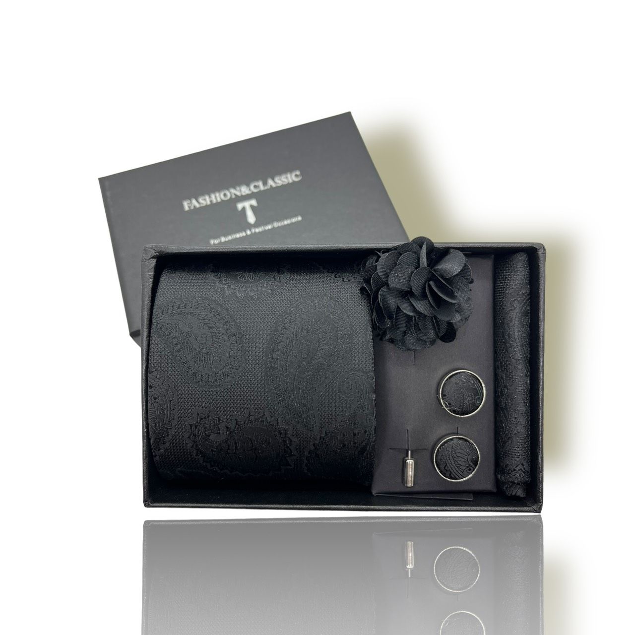  Set cà vạt nam 4 món cao cấp làm quà tặng, caravat đẹp sang trọng - SCR019 