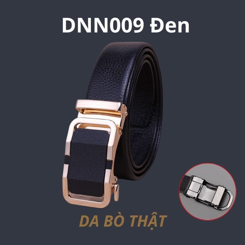  Quà tặng 20/11 cho đối tác nam, sếp nam, đồng nghiệp nam, người yêu nam ,bạn bè, anh trai hoặc người thân quà tặng Thắt lưng nam da bò thật khóa tự động hợp kim chống rỉ AGANA dây nịt nam cao cấp khóa lỗ kim da bò bền bỉ thời trang - Màu Đen - DNN009 