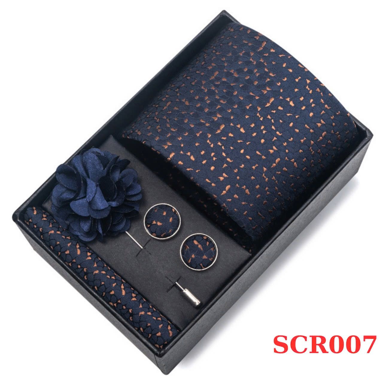  Quà tặng 20/10 cho đối tác nam, sếp nam, đồng nghiệp nam, người yêu nam ,bạn bè, anh trai hoặc người thân quà tặng Set cà vạt nam 4 món cao cấp làm quà tặng, caravat đẹp sang trọng - SCR007 