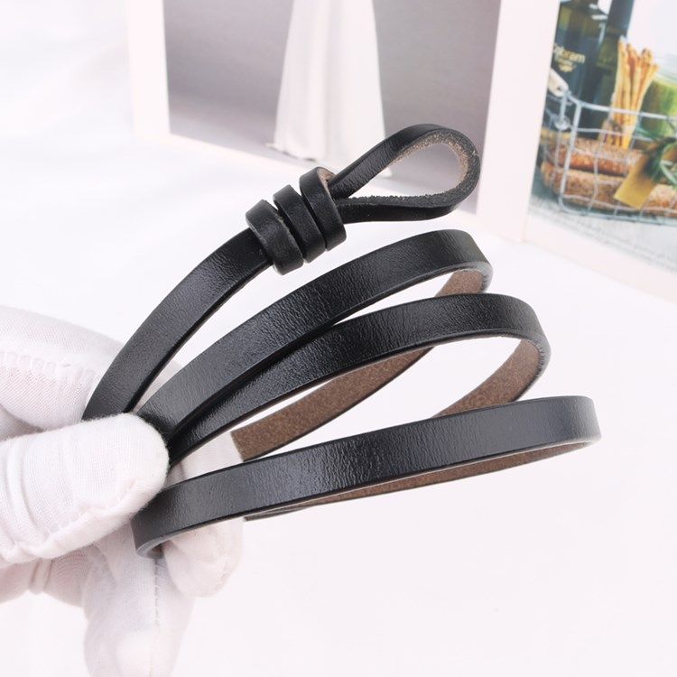  Thắt lưng nữ da bò thật AGANA dây nịt da thật đai váy da thật Hàn Quốc cao cấp phong cách hiện đại - DNT009 