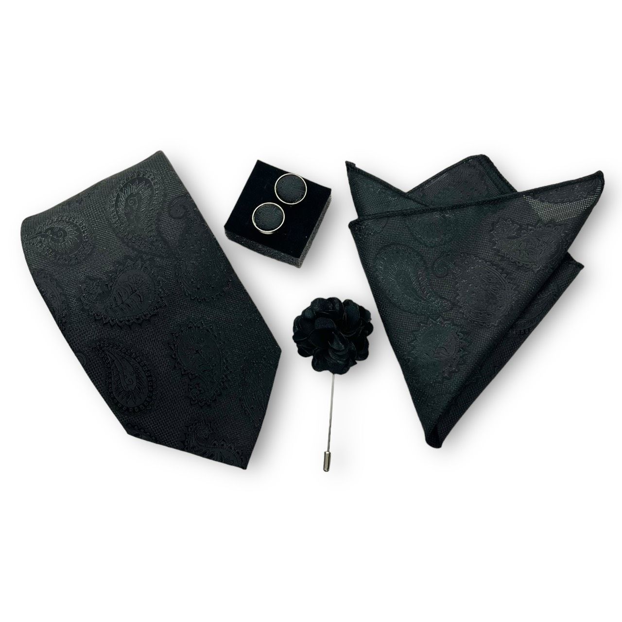  Set cà vạt nam 4 món cao cấp làm quà tặng, caravat đẹp sang trọng - SCR019 