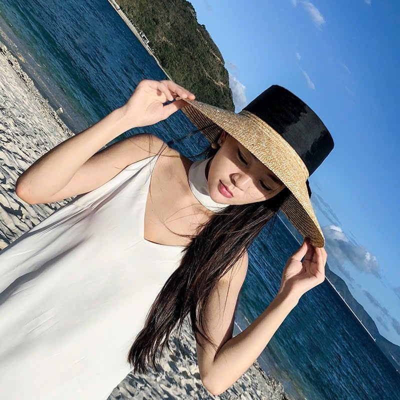  Quà tặng 20/11 cho sếp nữ, vợ, cô giáo, giáo viên nữ, mẹ và bạn gái, người yêu nữ quà tặng Mũ nón cói đi biển rộng vành tròn đẹp cho nữ vintage sợi tự nhiên cao cấp - NC446 