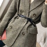  Thắt lưng nữ da bò thật AGANA dây nịt da thật đai váy da thật Hàn Quốc cao cấp phong cách hiện đại - Màu Nâu Đậm - DNT023 